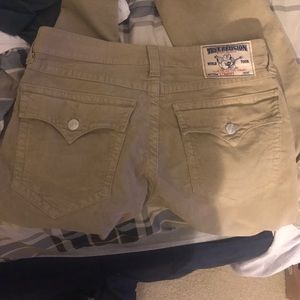 True Religion Tan Corduroy Pants