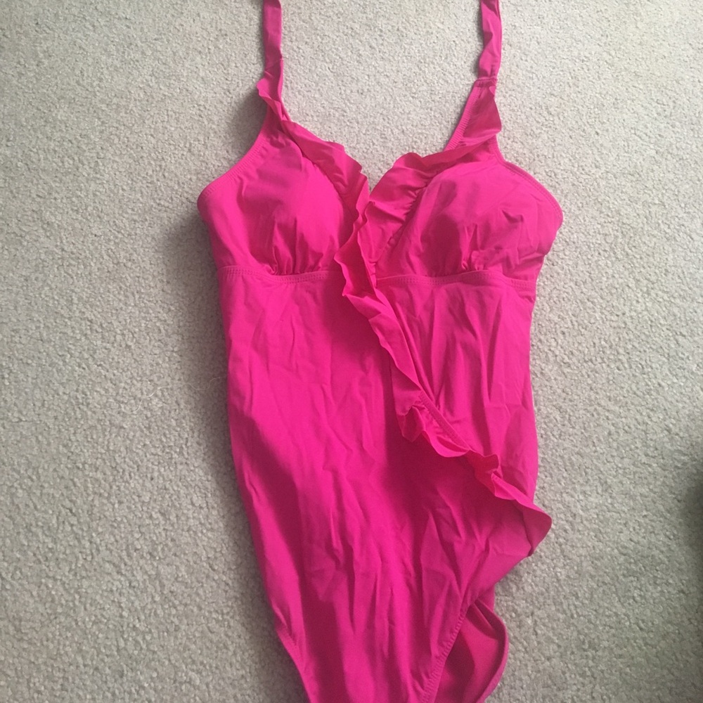 Pink Spanx Assets bathing suit medium small