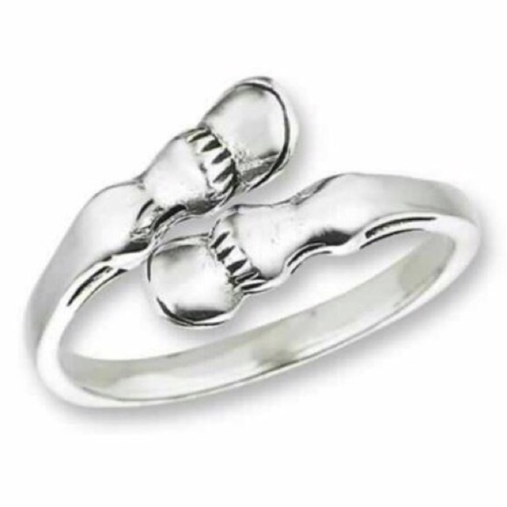 Adorable 925 Silver Unicorn/Horse Hoof Wrap Ring