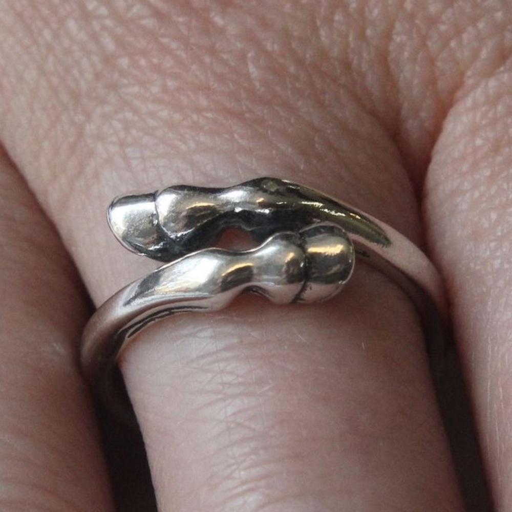 Adorable 925 Silver Unicorn/Horse Hoof Wrap Ring - Picture 2 of 3