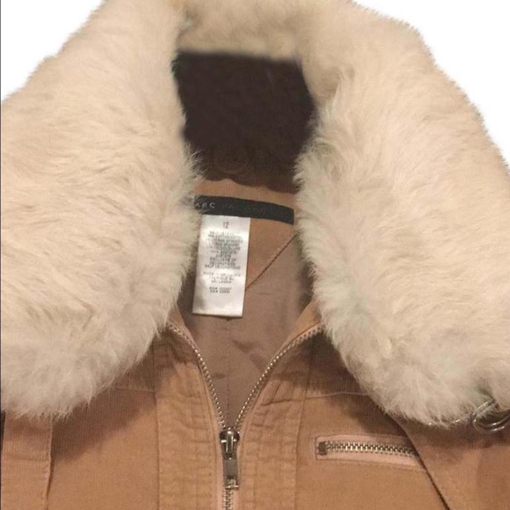 Marc Jacobs cordoroy jacket fur collar