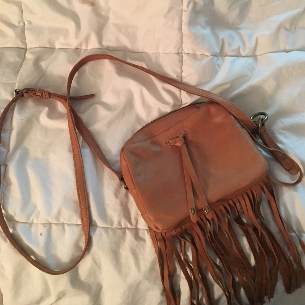 Lucky Brand fringe, long strap purse