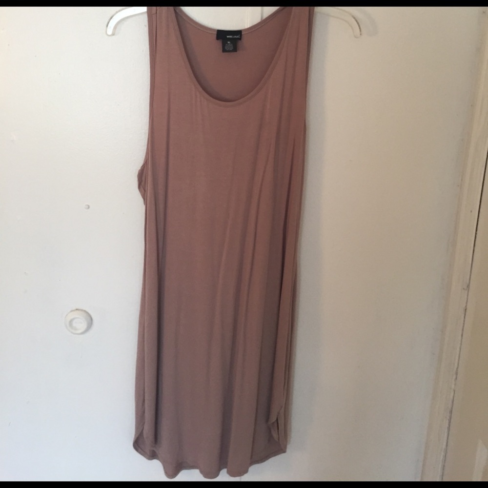 Tan high low dress