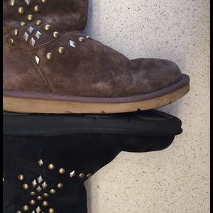2026 Resolution DONATING 12/31 BROWN 9 or BLACK 8 suede sheep fur studded UGGS