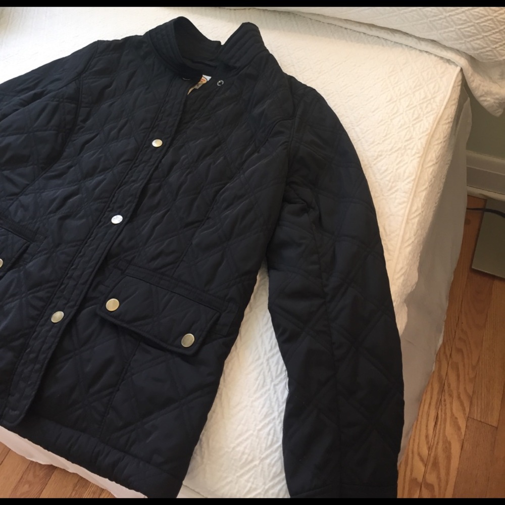 Talbots black quilted jacket
