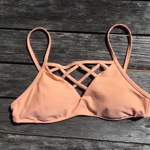 Peach bathing suit top