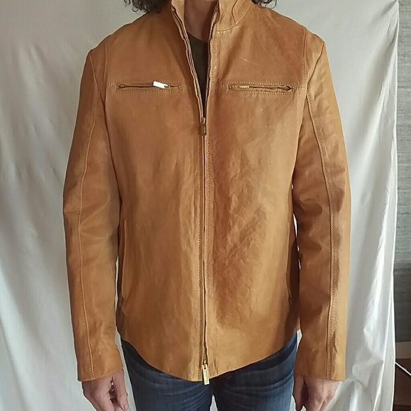 armani collezioni lambskin leather jacket