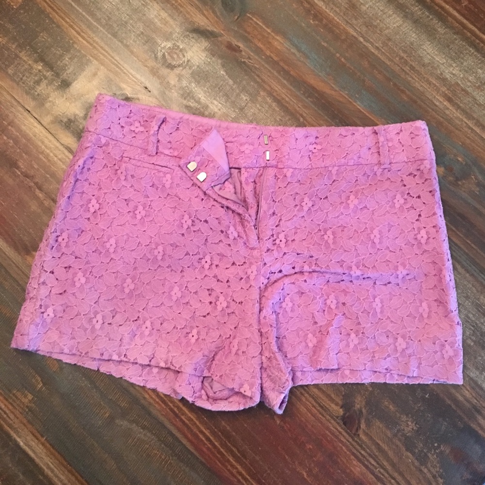 Lavender lace shorts