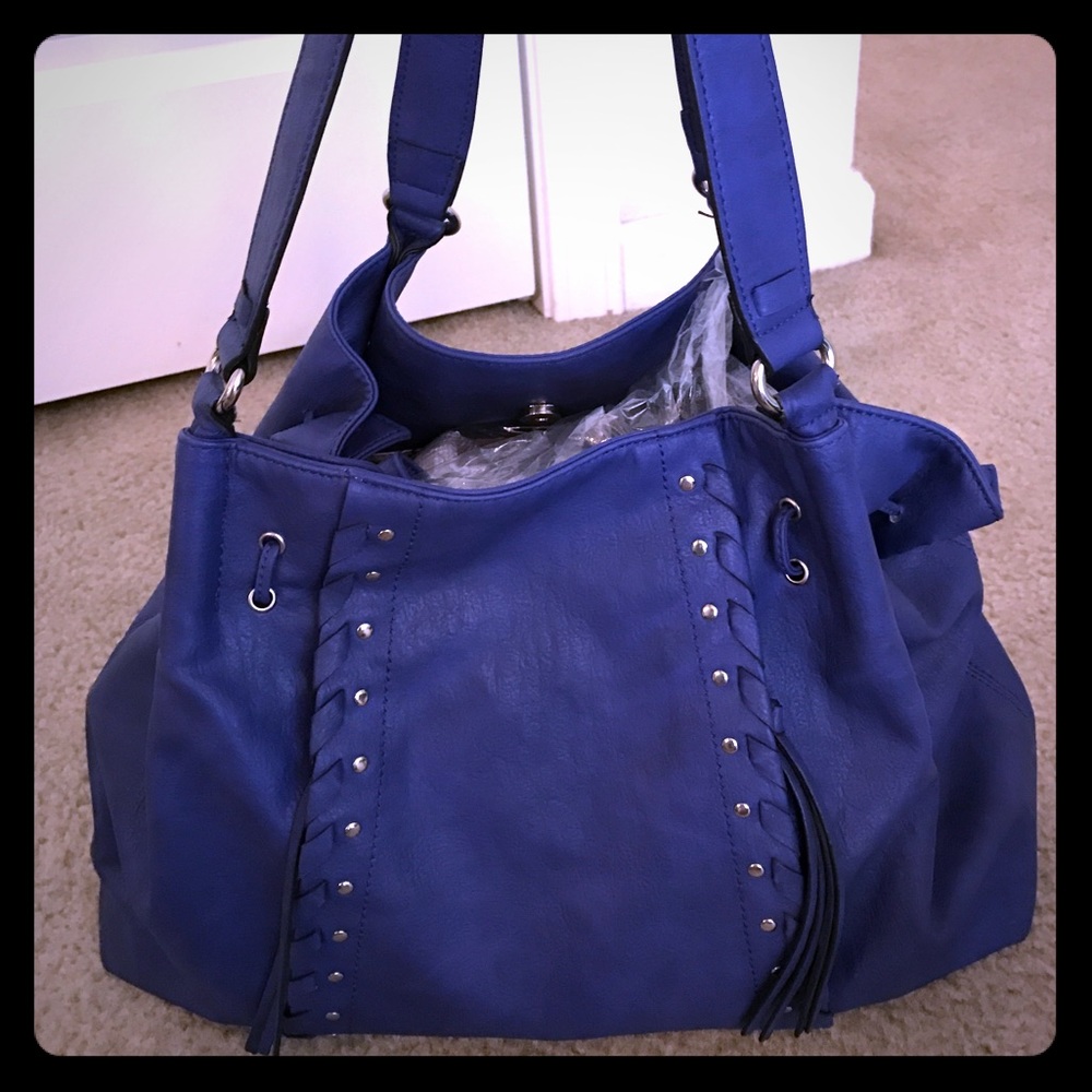 💲💰10% off BEAUTIFUL Jessica blue leather hobo