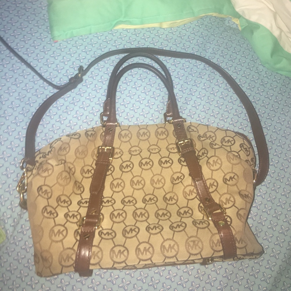 Authentic Michael Kors Canvas Signature Satchel