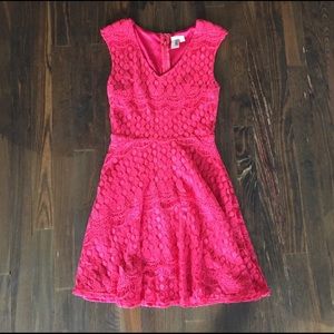 Francesca's Pink Lace Dress