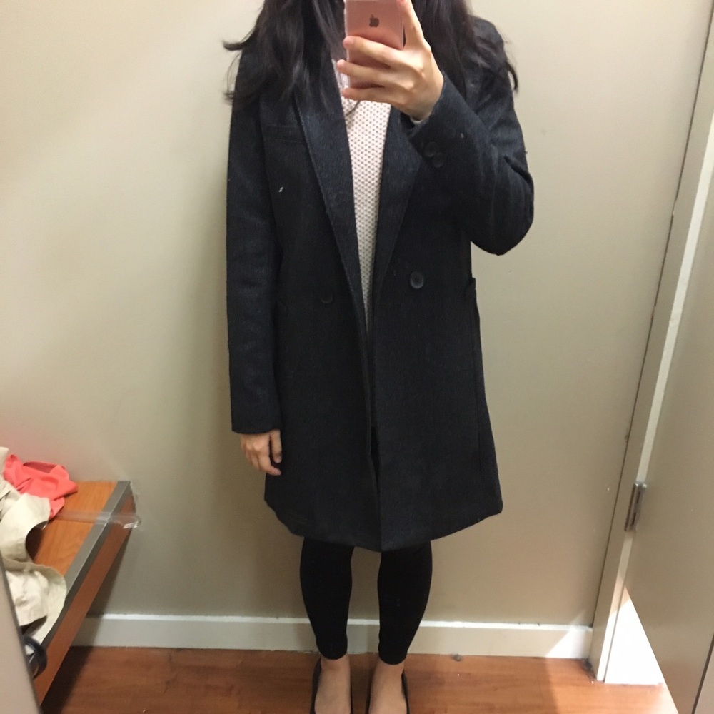 Banana republic fitted wool blend coat