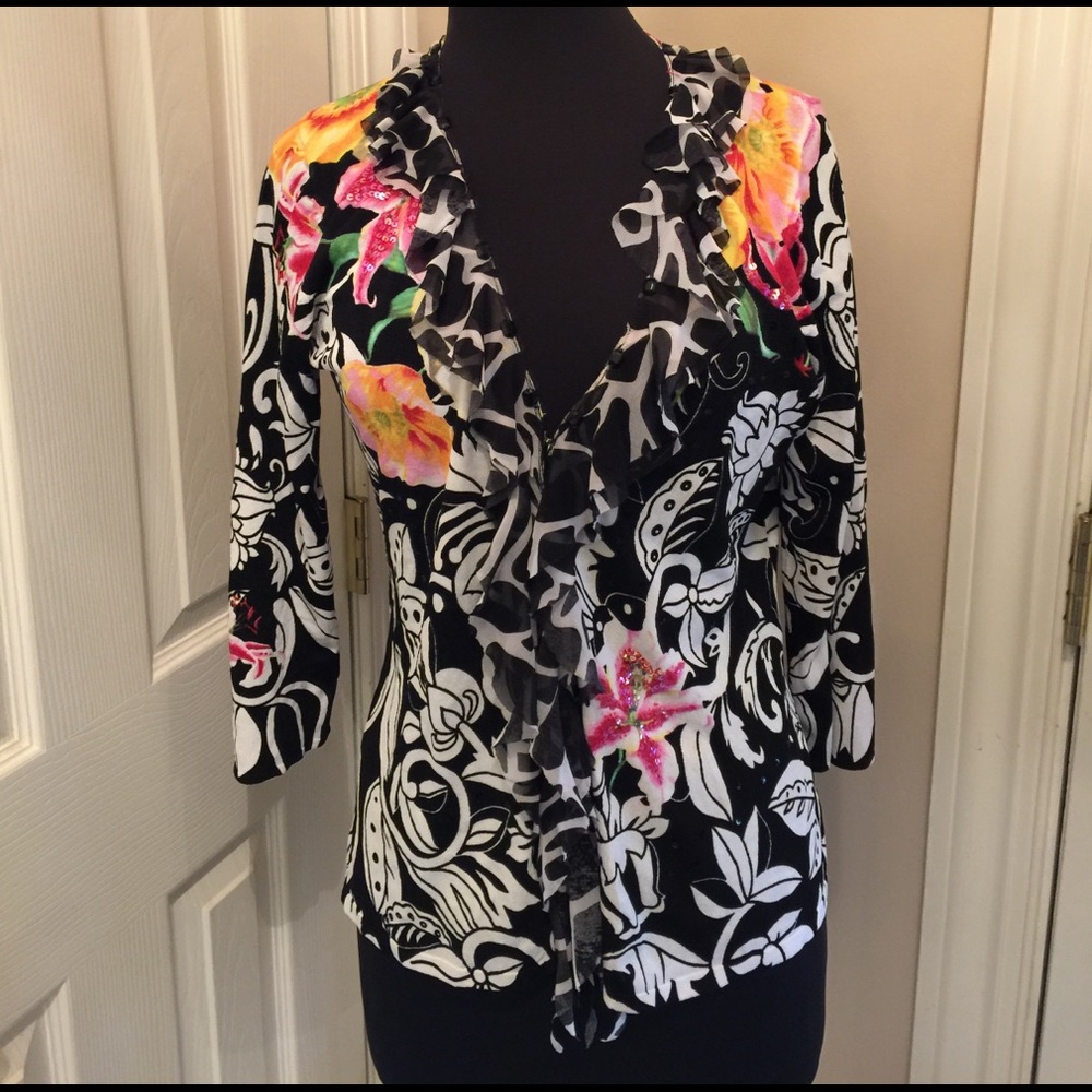 Alberto malaki Hawaiian inspired sweater size L