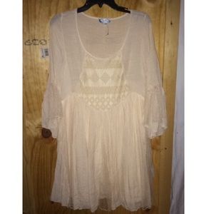 Boho straw colored dress