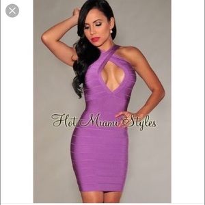 NWT Hot Miami Styles keyhole bandage dress