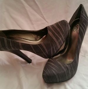 Zebra stripped heels