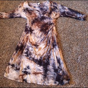 Tye dye rouched dress