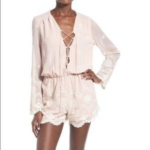 NWT WAYF Embroidered Romper - Small