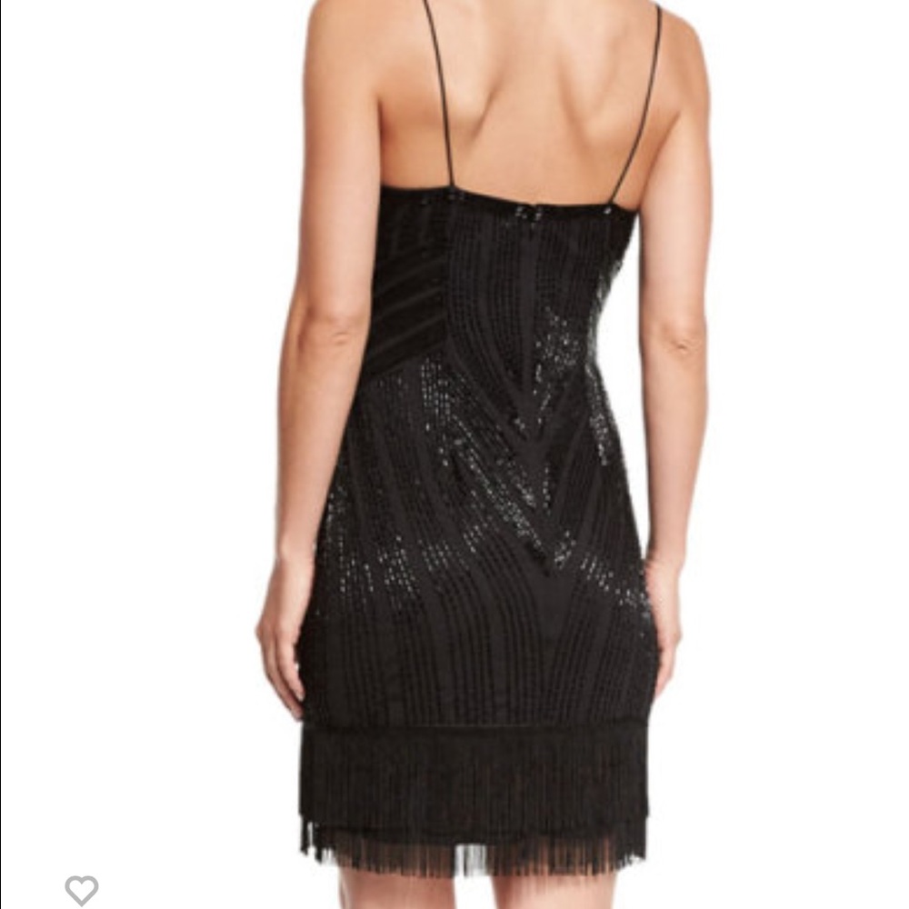 Black beaded fringe dress