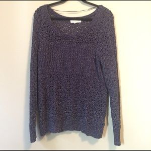 Navy oversized loose knit sweater