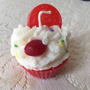 Lollipop Cupcake Candle, 1