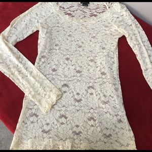 All-Over Lace Long Sleeve Shirt