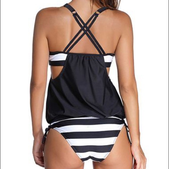 Other - Black and white 2 piece bathing suit
