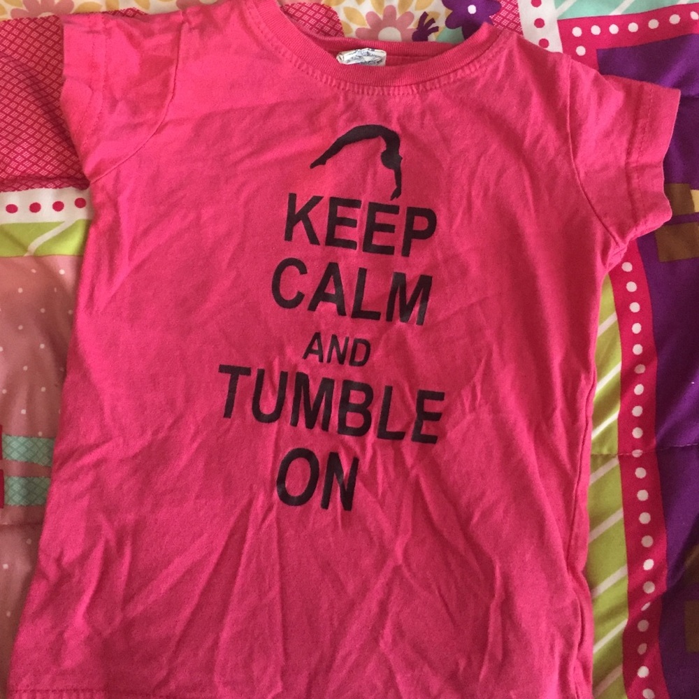 Toddler "Keep Calm and Tumble On" gymnastics top