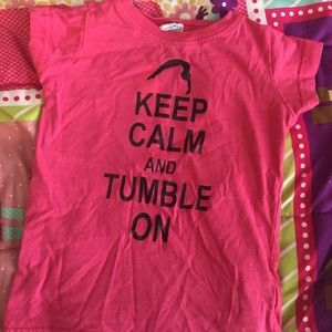 Toddler "Keep Calm and Tumble On" gymnastics top