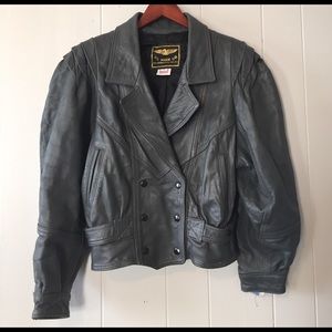 USA Made Vintage Retro Cropped Moto Jacket