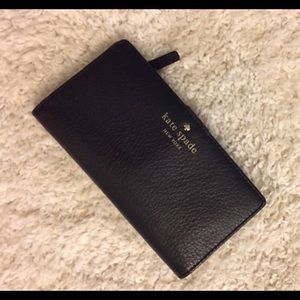 Kate Spade black leather wallet