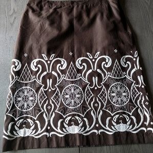 LOFT Embroidered Skirt