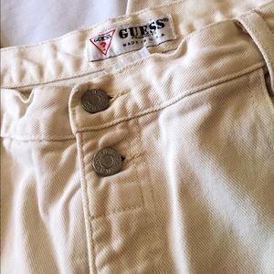 Vintage Men's White Guess Jeans