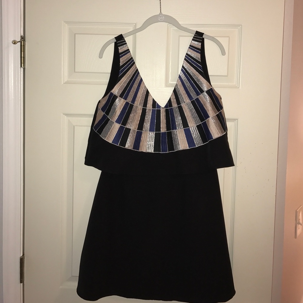 MARA HOFFMAN V-NECK MINI DRESS
