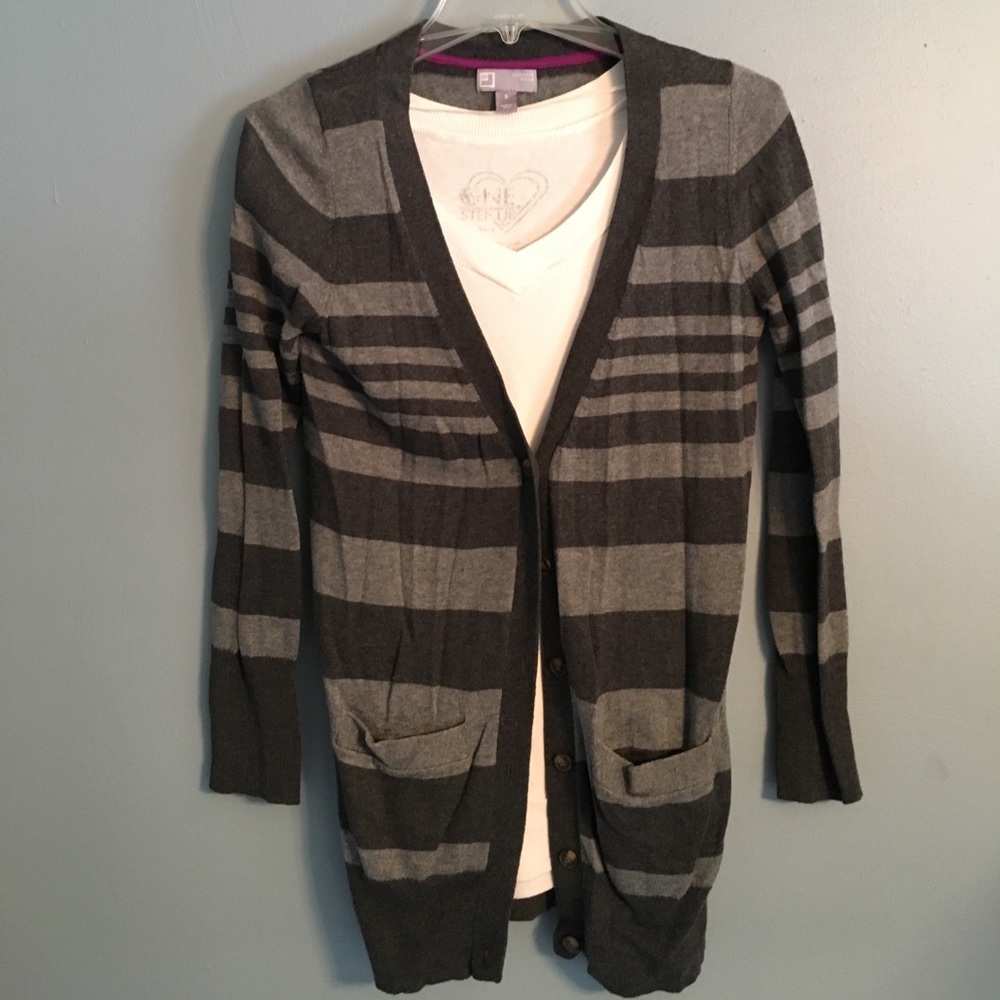Two-toned grey Cardigan with real pockets