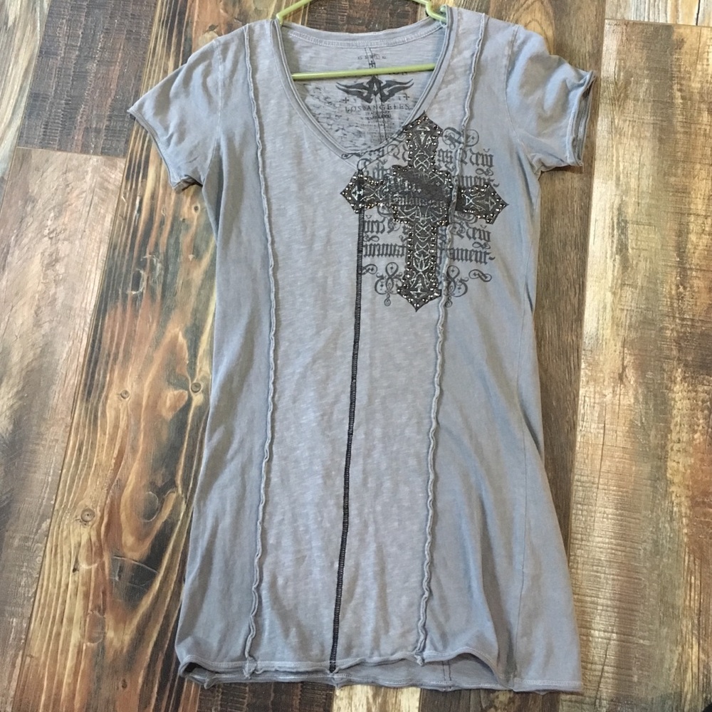 Affliction tunic shirt sz L