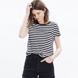 Madewell Radio Tee in Delray Stripe Size Large
