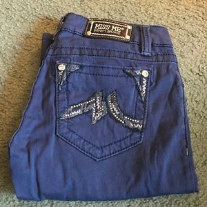 Miss Me Blue Skinny Jeans