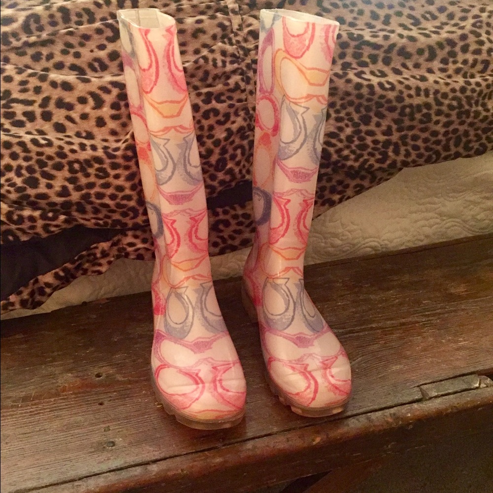 Coach multicolored rainboots