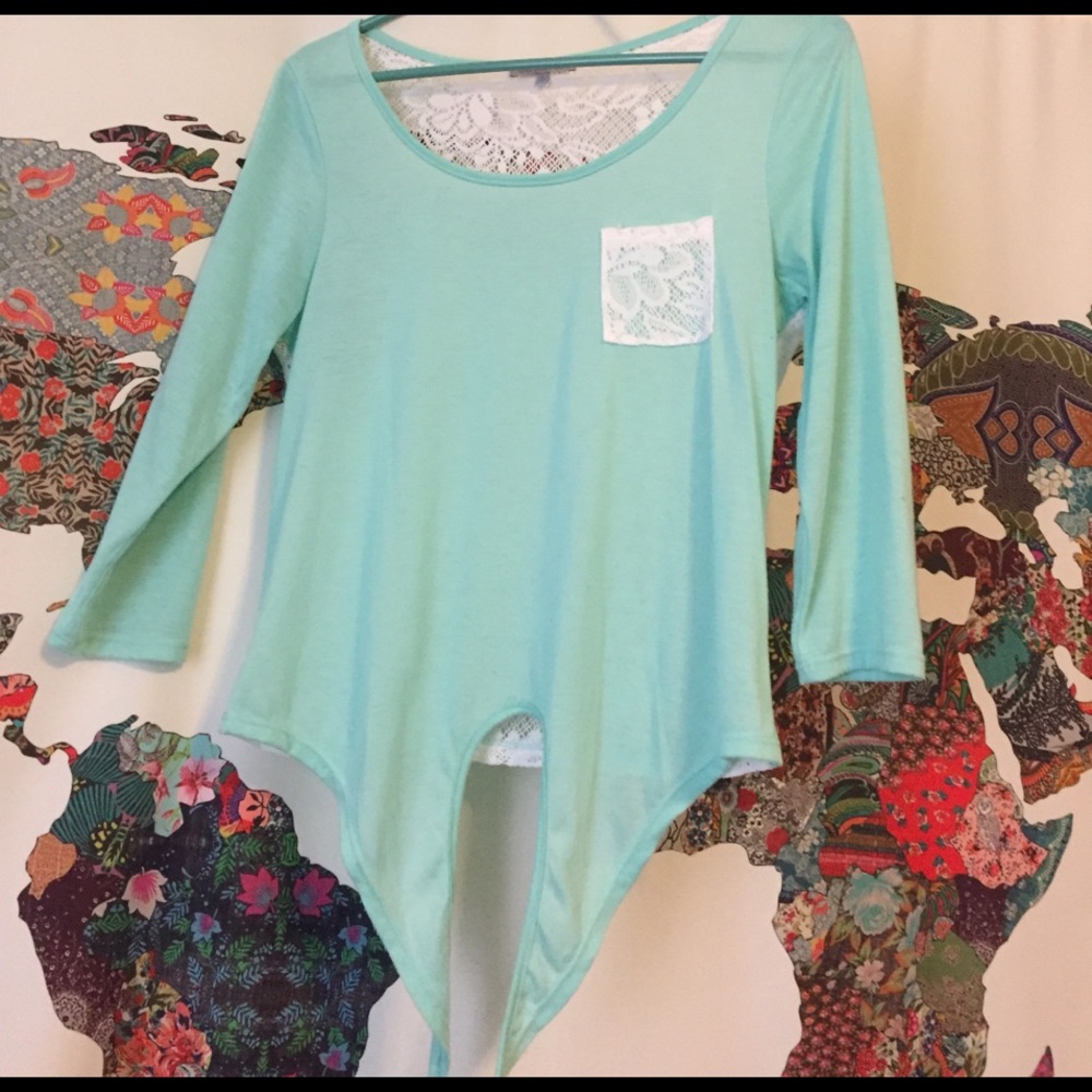 Mint 3/4 Sleeve Top!
