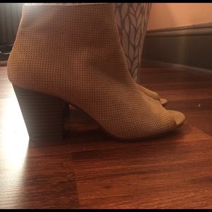 Peep toe booties