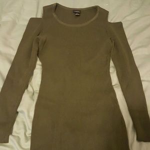 Olive Green Fitted Dress