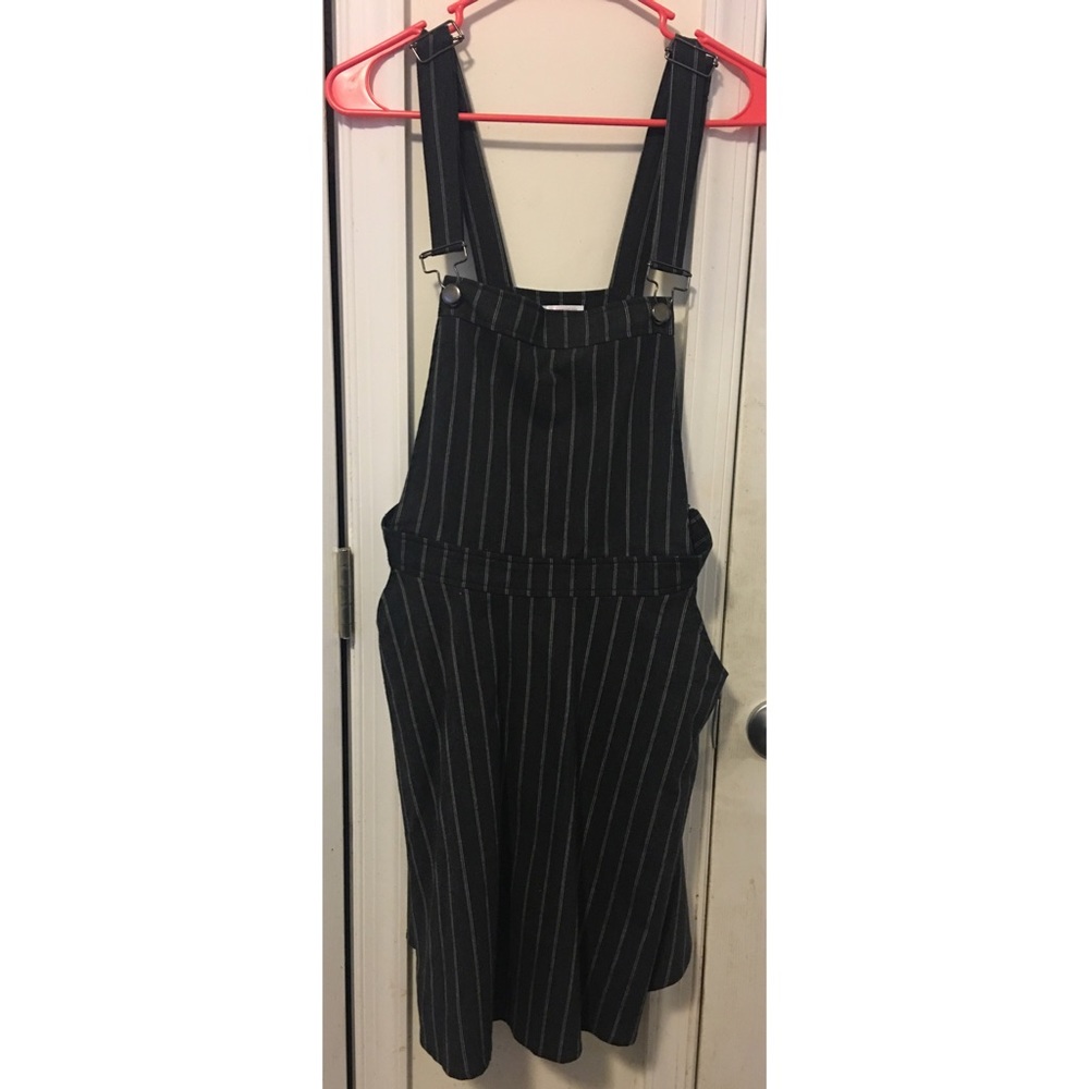Striped Overall Dress