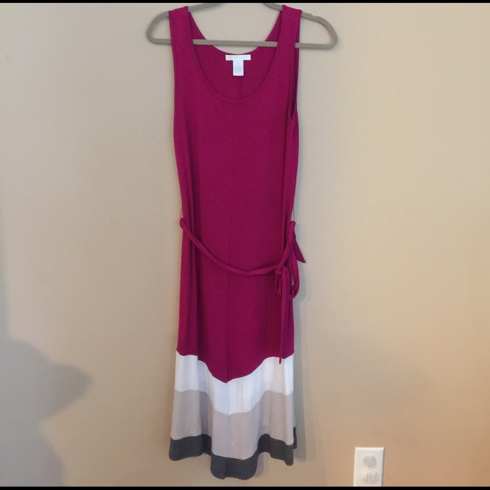 Pink jersey knit dress