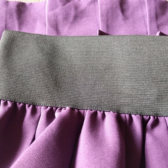 Anthropologie Purple Ruffle and Pleated Skirt - Picture 3 of 3