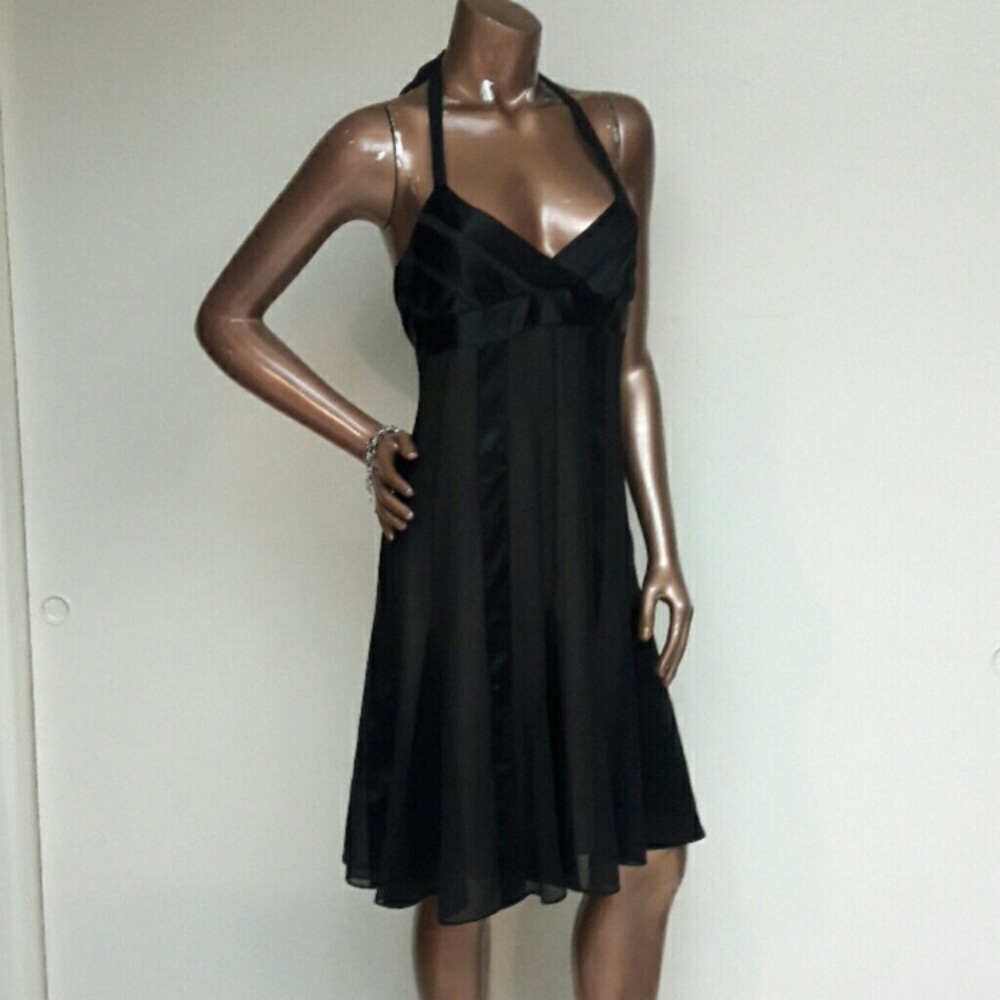 BCBG maxazaria black halter dress