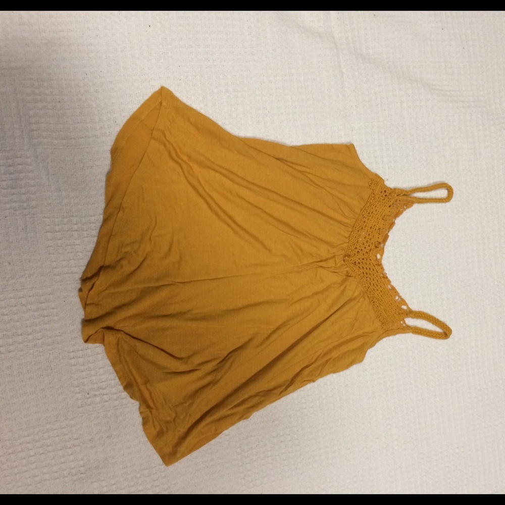 Xhilaration Mustard Yellow Flowy Tank