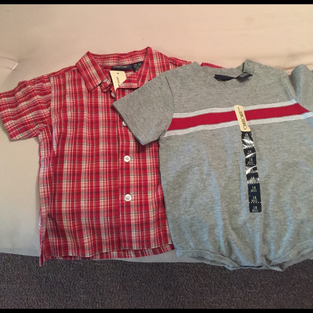 Boys 18months shirts Smoke free animal free home.