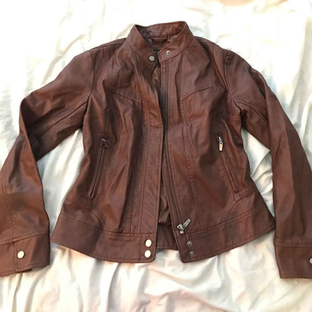 Bernardo Brown Faux Leather Jacket