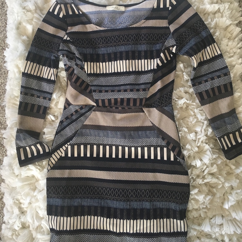 Black Bead body con dress size small.